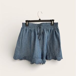 Entro High Waist Blue Denim Shorts
